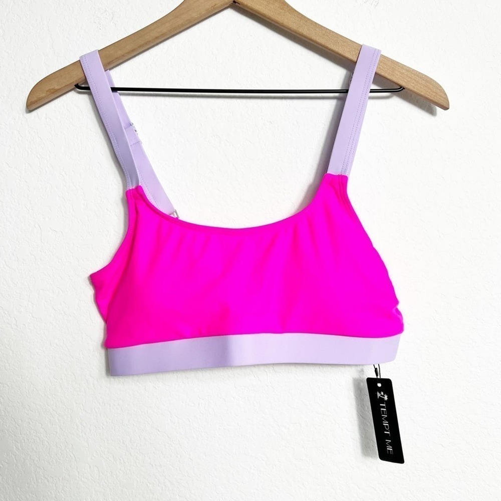 Tempt Me Purple and Pink Bikini WomenSize Large Set Brand New
